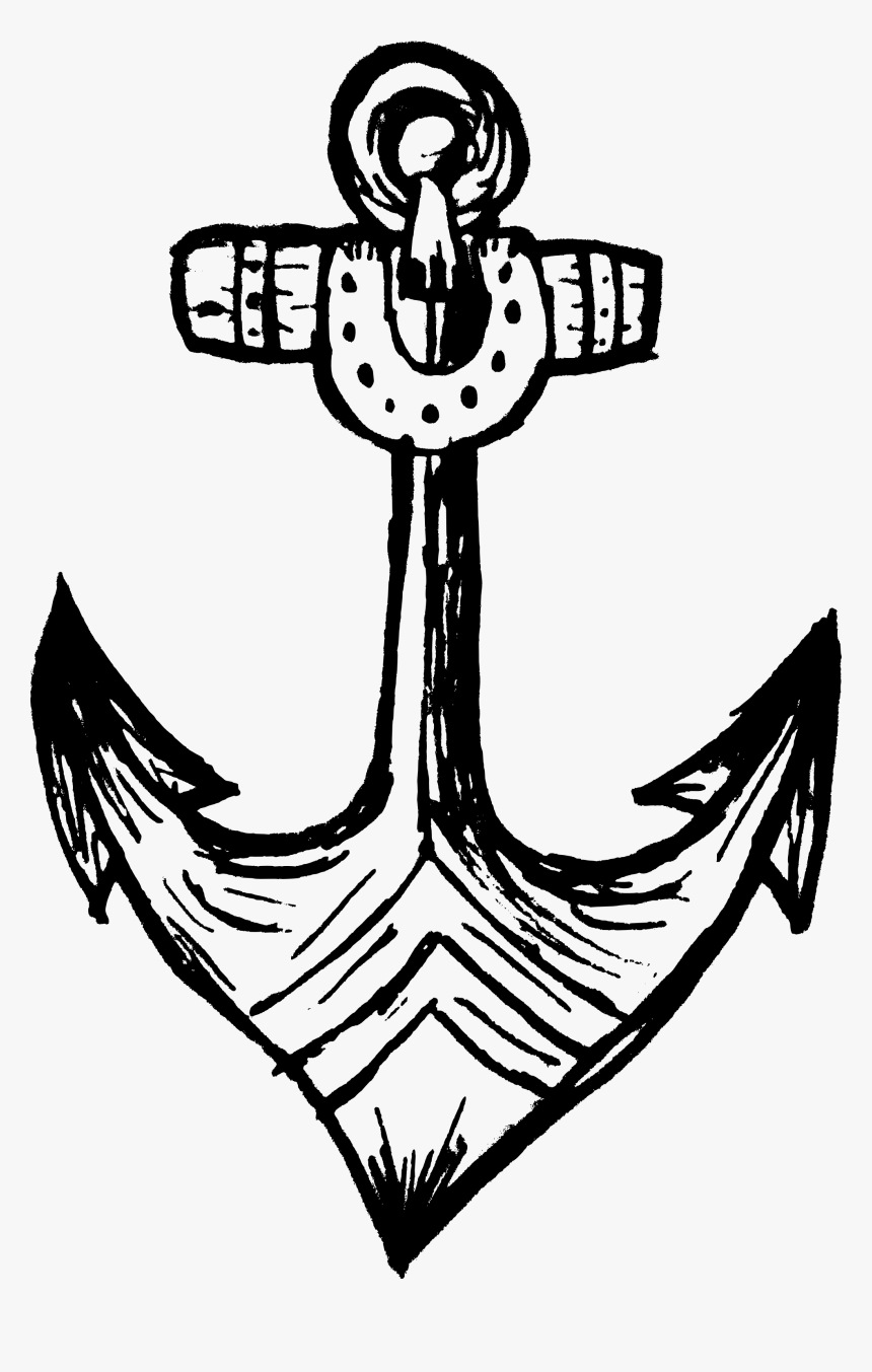 Drawn Anchor Transparent - Drawing, HD Png Download