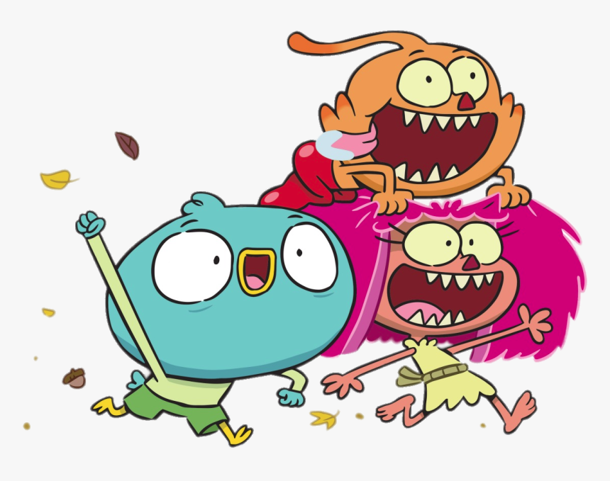 Harvey Beaks Running With Fee And Foo - Harvey Beaks, HD Png Download