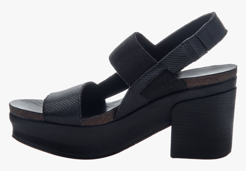 Platform Wedge Heel Indio In Black Inside View 
 Class - High Heels, HD Png Download