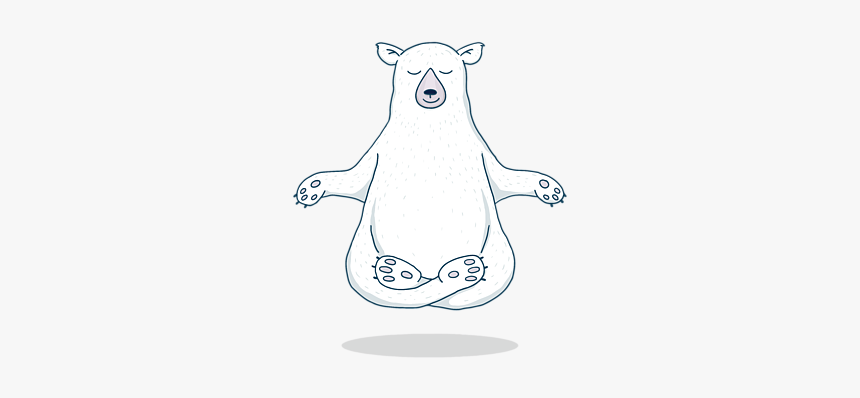 Meditating Bear Clipart, HD Png Download