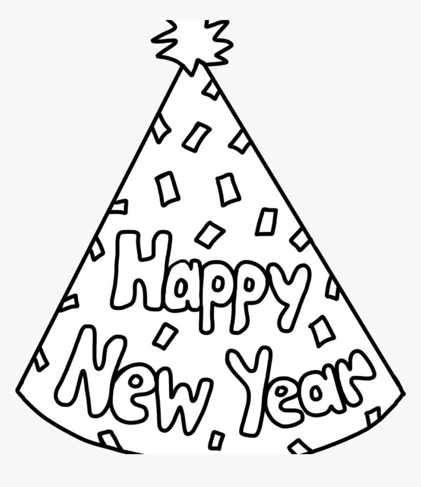 Free Christmas New Years Coloring Pages 10 C Teach, HD Png Download