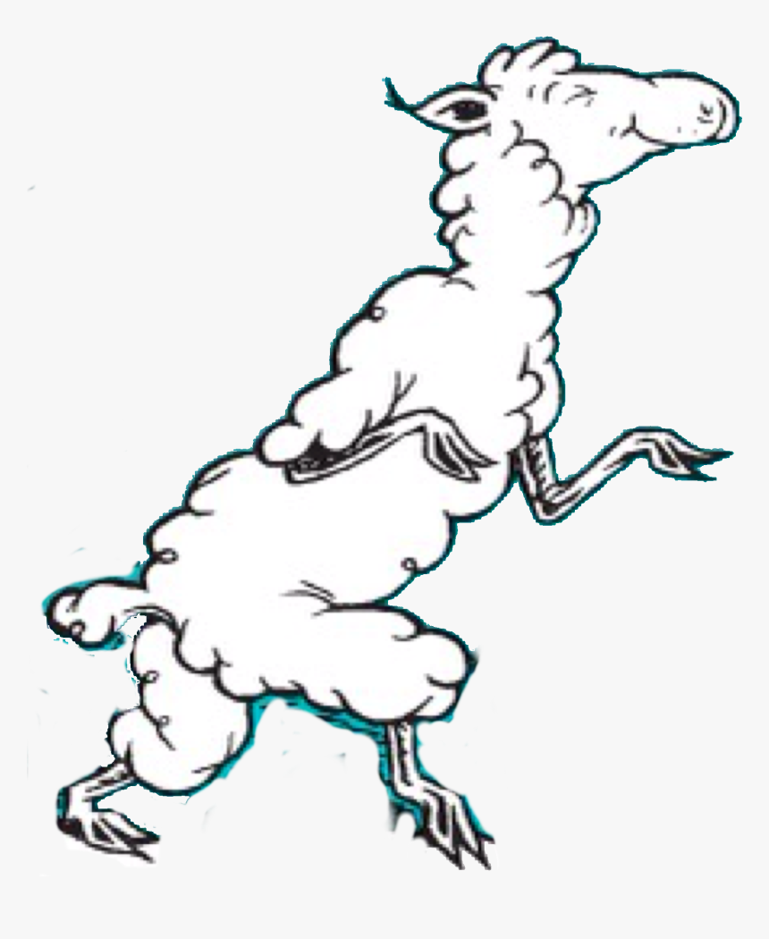 Sleepwalking Sheep - Png - Art Print - Geisel S Art - Line Art, Transparent Png
