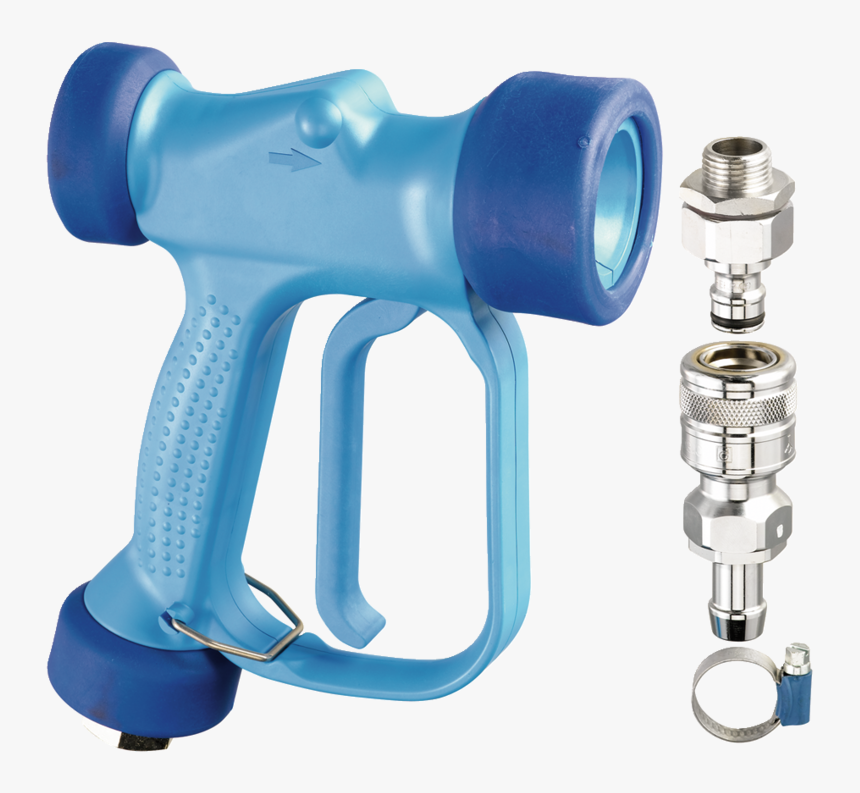 Wash Gun With Hose Coupler 
 Title Wash Gun With Hose - Water Gun, HD Png Download