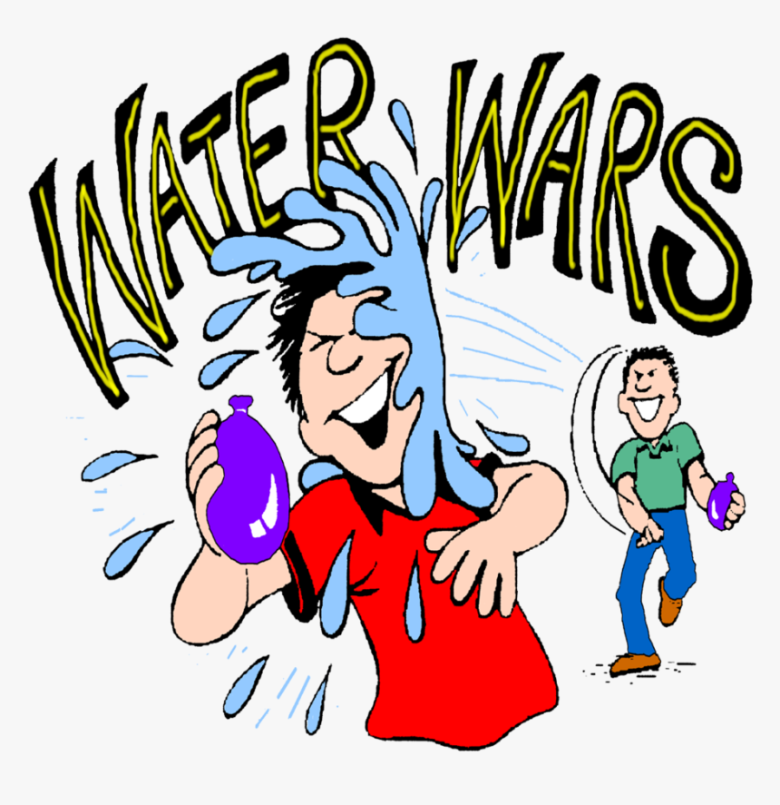 Water Balloon Fight Cartoon, HD Png Download