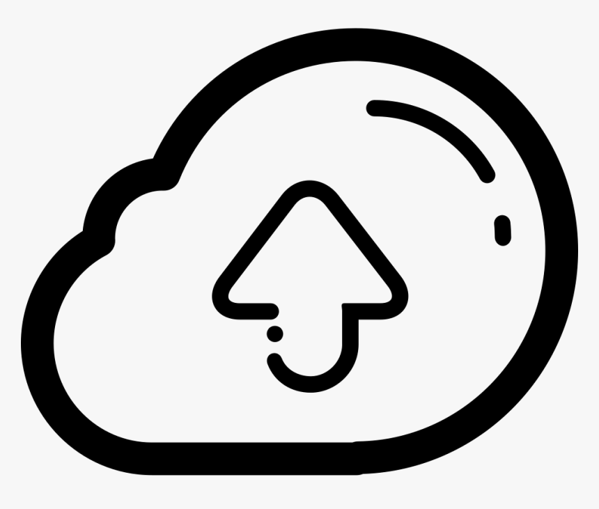 Upload To Internet Cloud Outlined Interface Sign - Icon, HD Png Download