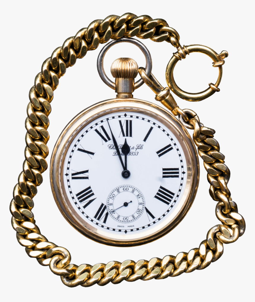Cadena Cubana De Oro Con Reloj - Wrinkle In Time Clock, HD Png Download