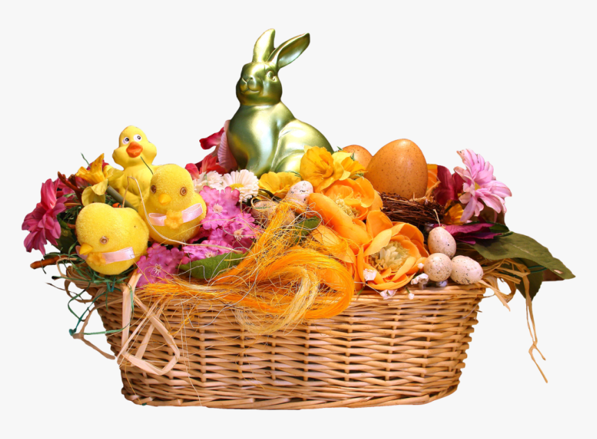 Download Easter Basket Png Transparent 230 - Easter Egg Basket Png, Png Download