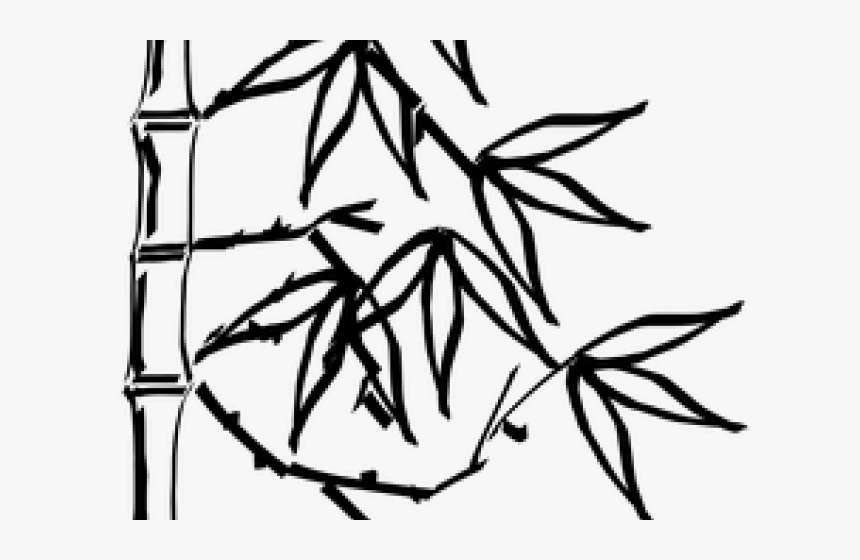 Bamboo Clipart Black And White, HD Png Download