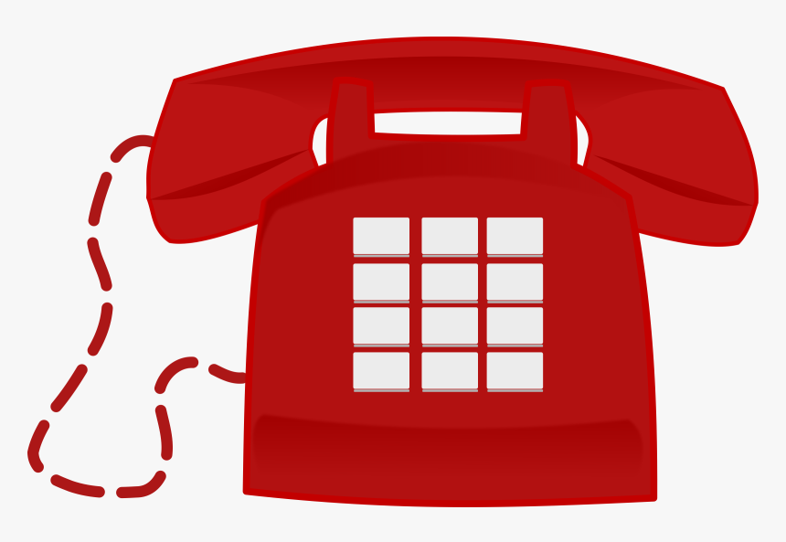 Telephone Clipart Cliparts And Others Art Inspiration - Clip Art Red Phone, HD Png Download