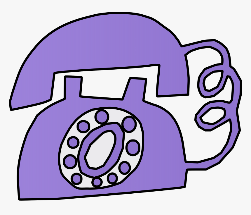 Purple Telephone Clipart, HD Png Download