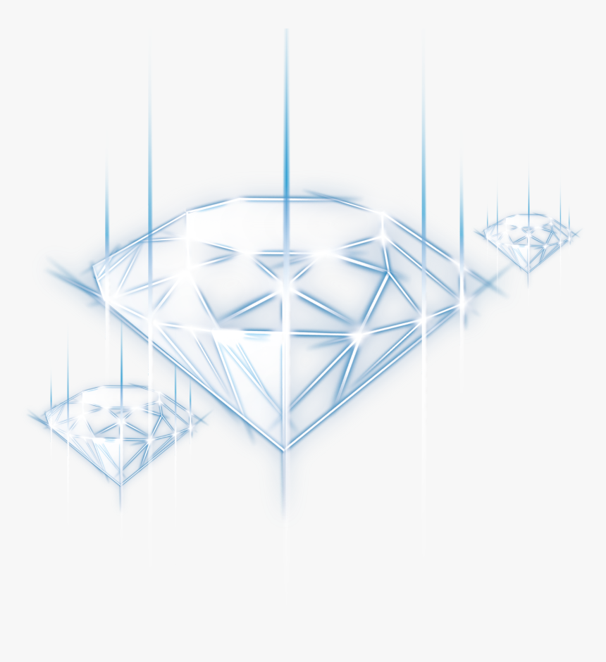 Blue Diamond Simple Lines Effect Elements Green Clipart - Diamond, HD Png Download