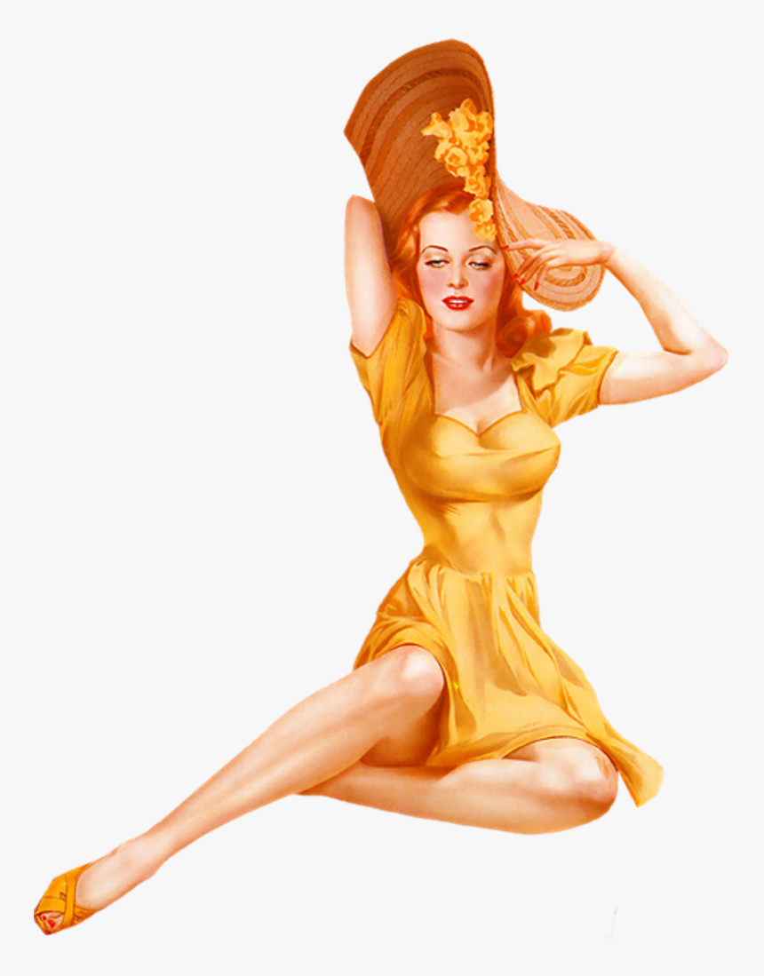 61861591 Sittinghat - Pin Up Art Vargas, HD Png Download