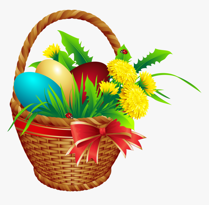 Gift Art,flower,home Manot,wicker - Easter Baskets Png, Transparent Png