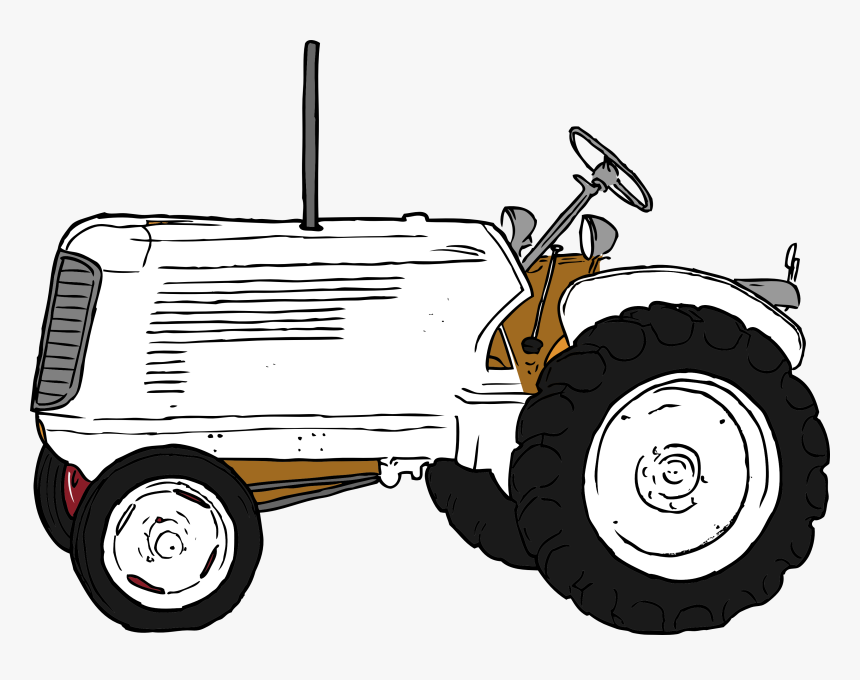 Tractor Clip Art Clipart - Farm Tractor Images Black And White, HD Png Download