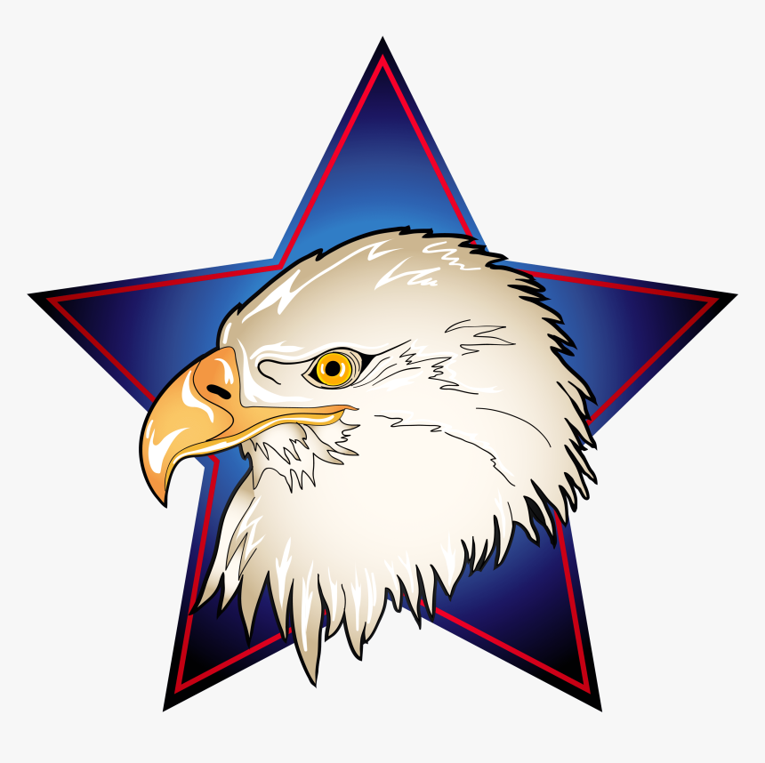 Eagle Head In Blue Star Transparent Png Clip Art Image - Eagle Clipart Images Logo, Png Download