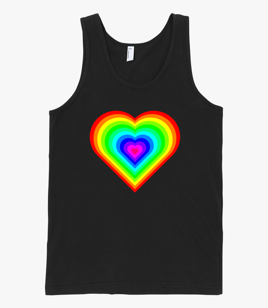 Transparent Rainbow Heart Png - Active Tank, Png Download