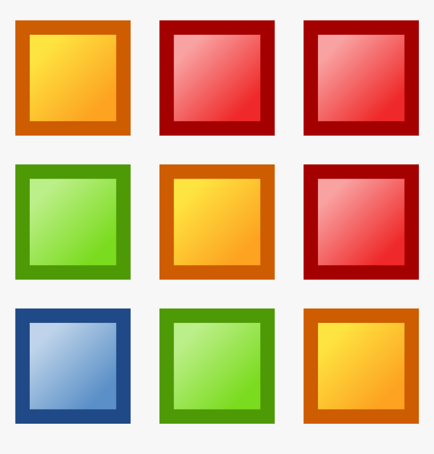 Squares Clipart Colored - Clip Art Squares, HD Png Download