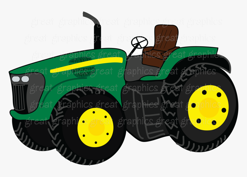 John Deere Gator Tractors Girls And Black On Clip Art - Clip Art John Deere Tractors, HD Png Download