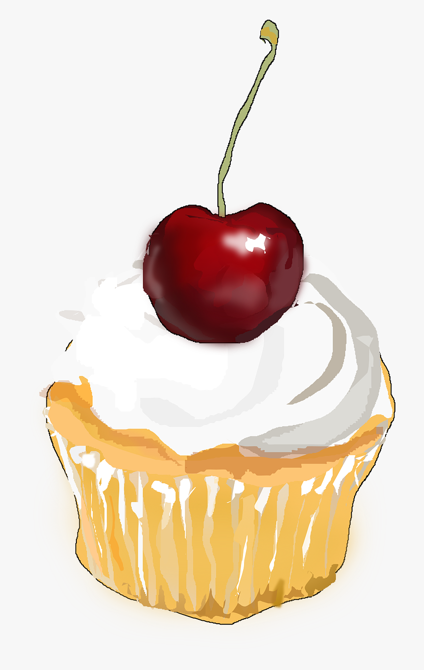 Muffin Cupcake Tartlet Free Picture - Cherry On Top Transparent, HD Png Download