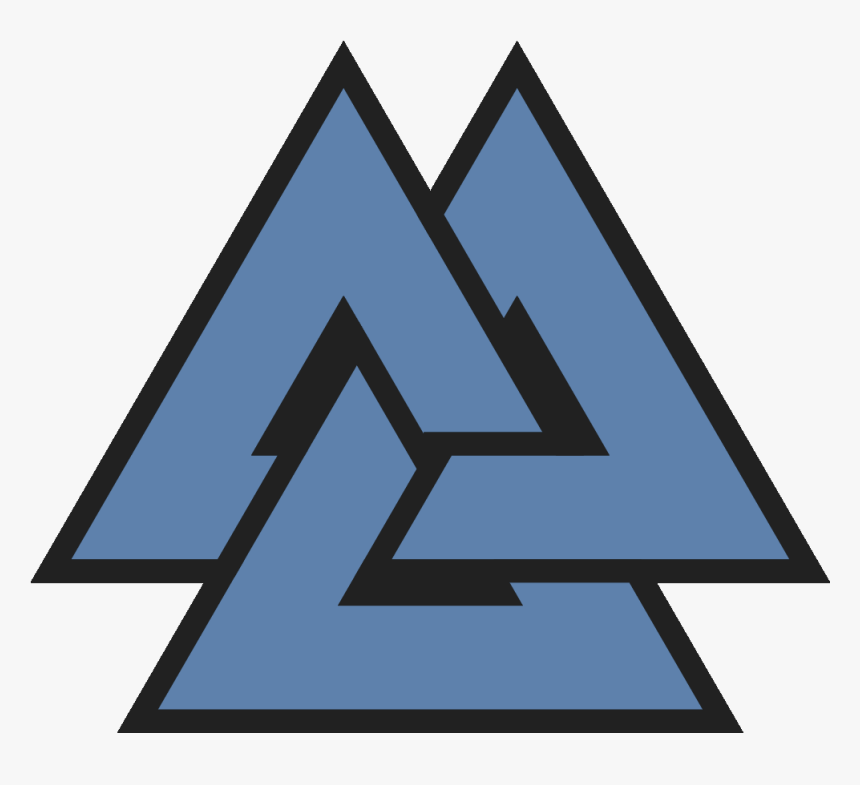 Old Symbol Norse Triquetra Odin Valknut Clipart - Valknut Png, Transparent Png