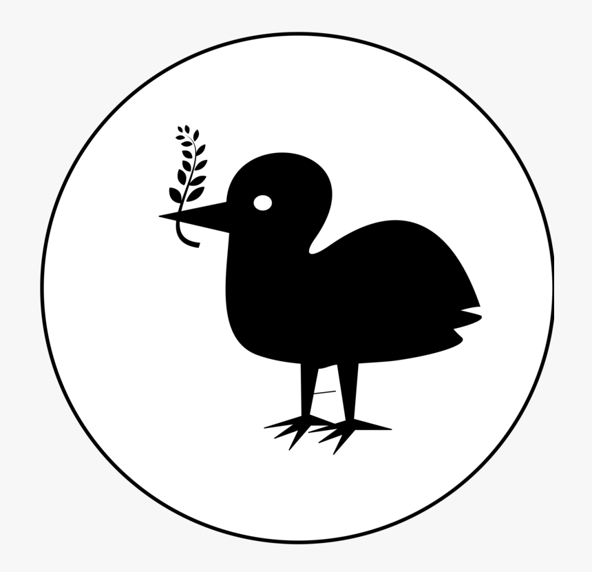 Duck Bird Drawing The Head And Hands Silhouette, HD Png Download