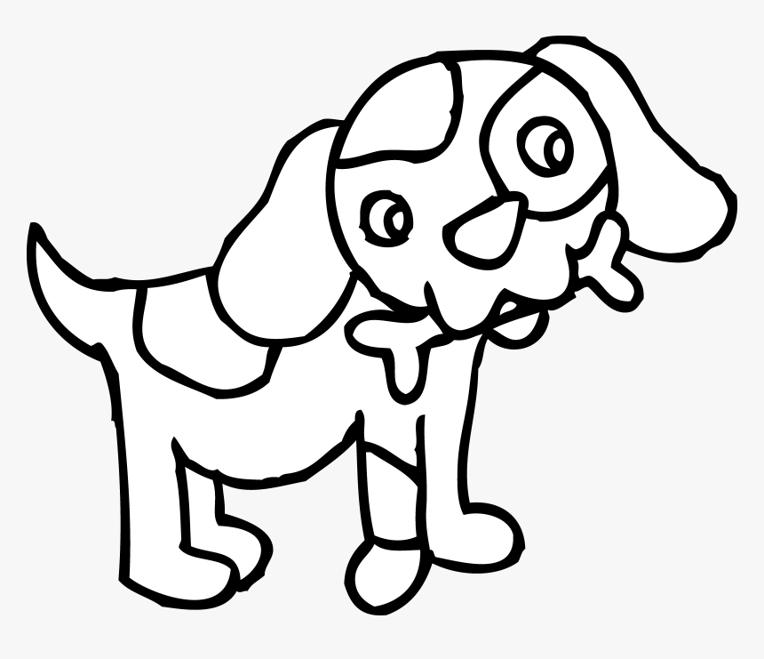 Cartoon Dog To Color, HD Png Download