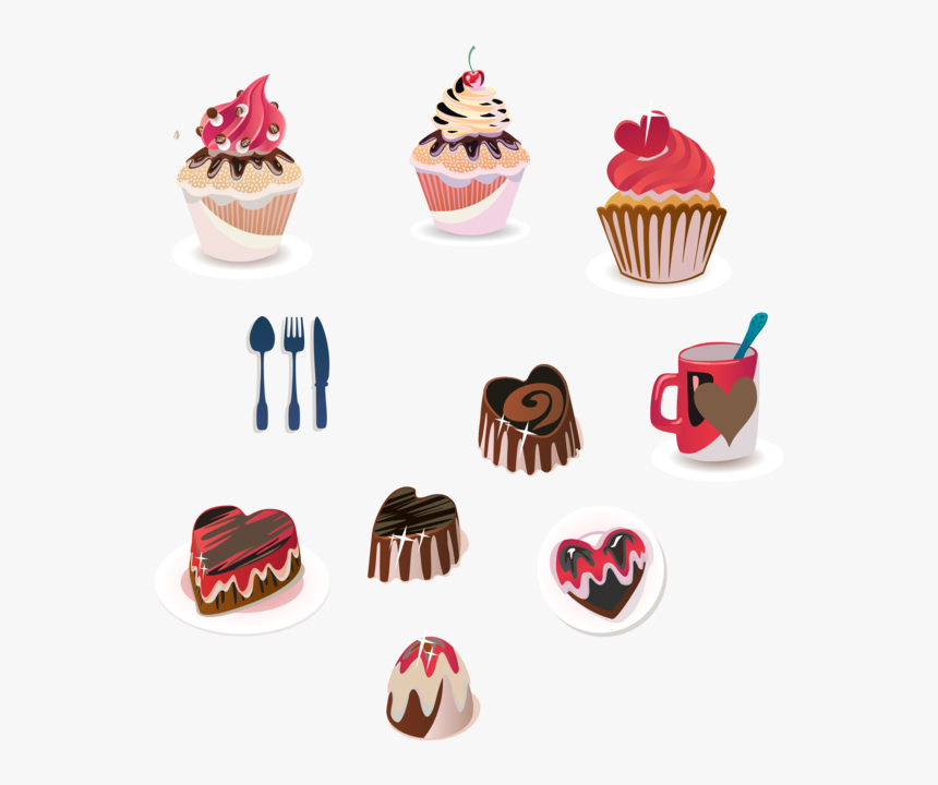 Baking Cup,dessert,petit Four - Cupcake, HD Png Download