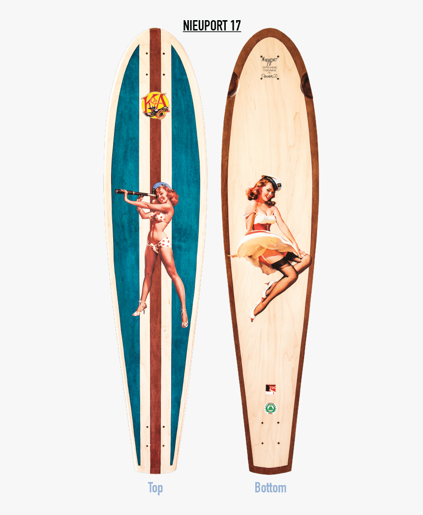 Pin Up Girl Longboard - Surfboard, HD Png Download