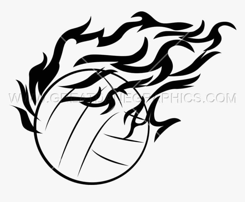 Fireball Production Ready Artwork For T Shirt - Fire Volleyball Ball Png, Transparent Png