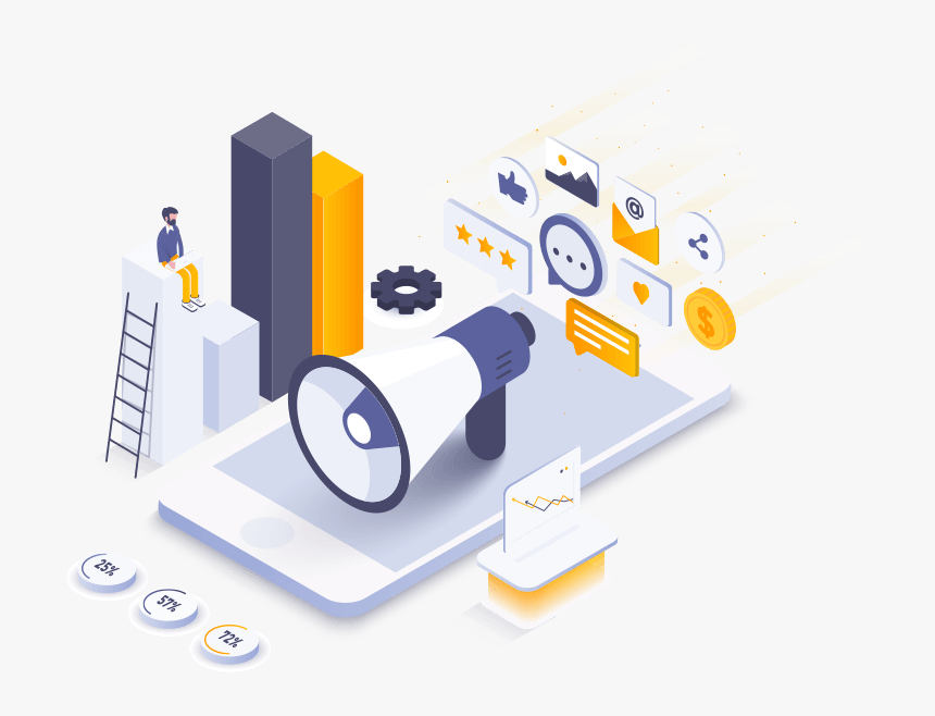 You Can Either Send Personalised Coupons For Each Member - Isometric Digital Design Illustration, HD Png Download