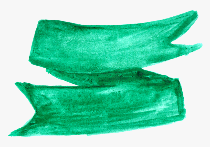 Watercolor Banner Green - Cucumber, HD Png Download