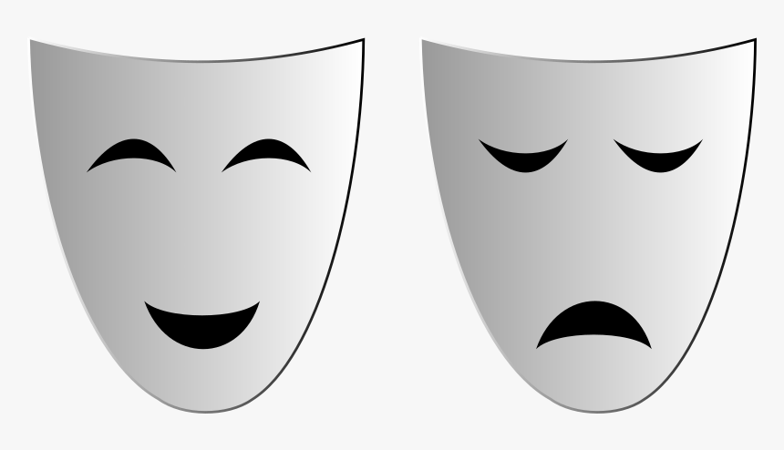 Source - Openclipart - Org - Report - Theater Masks - Mascara De Cara Feliz, HD Png Download