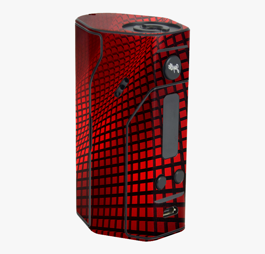 Red Wavy Grid Wismec Reuleaux Dna 200 
 Class - Computer Case, HD Png Download