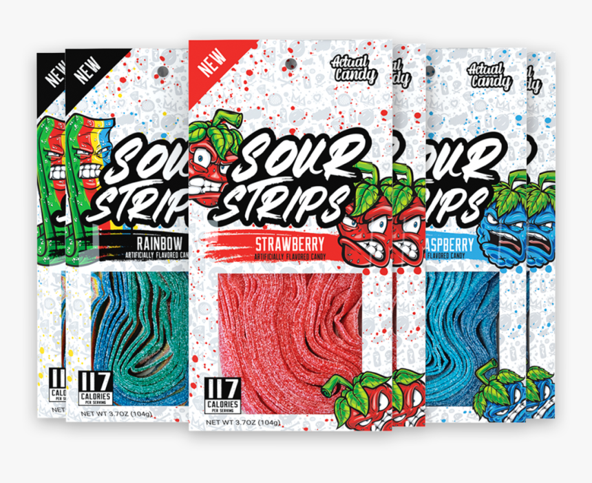 Actual Candy Sour Strips, HD Png Download