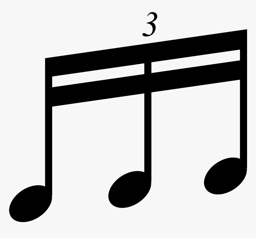 Sixteenth Note Triplet Beam 2 Triple Music Notes Clipart, HD Png