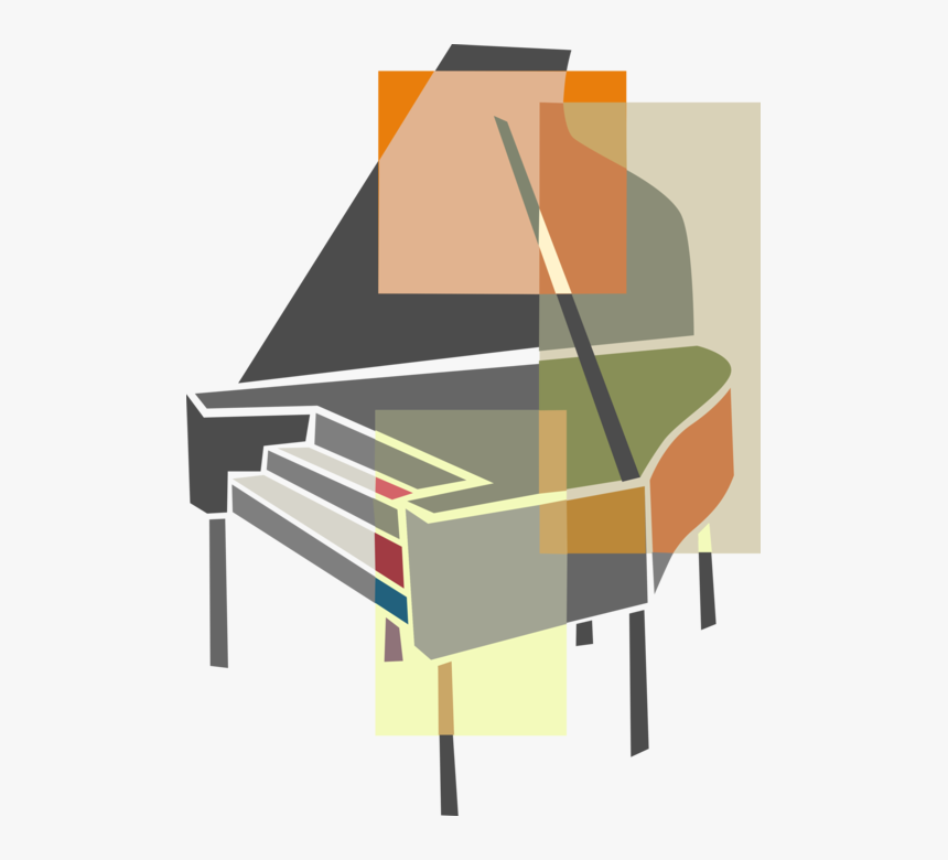 Vector Illustration Of Grand Piano Keyboard Musical - Fortepiano, HD Png Download