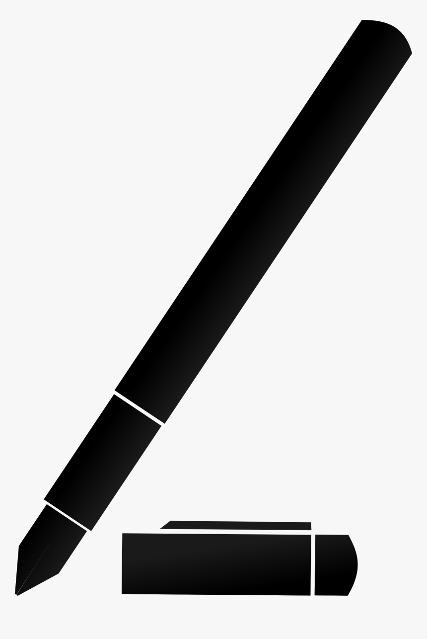 Clip Art Pencil Silhouette - Pen Black Vector Png, Transparent Png