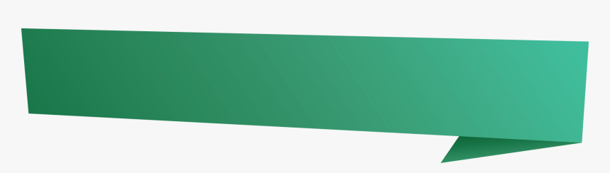 Green Banner Origami With Fold End - Origami Green Banner Png, Transparent Png