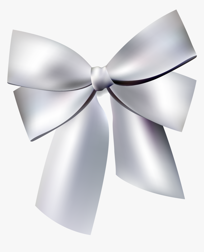 Property,fashion Accessory,bow Art,graphics - Silver Grey Ribbon Png, Transparent Png