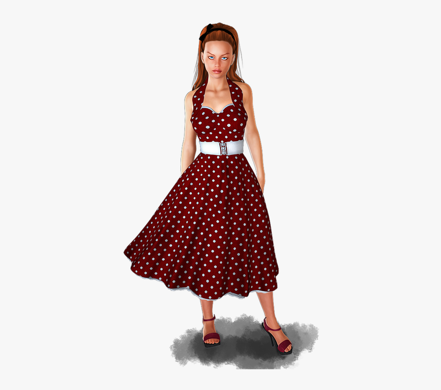 Waist - Polka Dot Curtains Background, HD Png Download