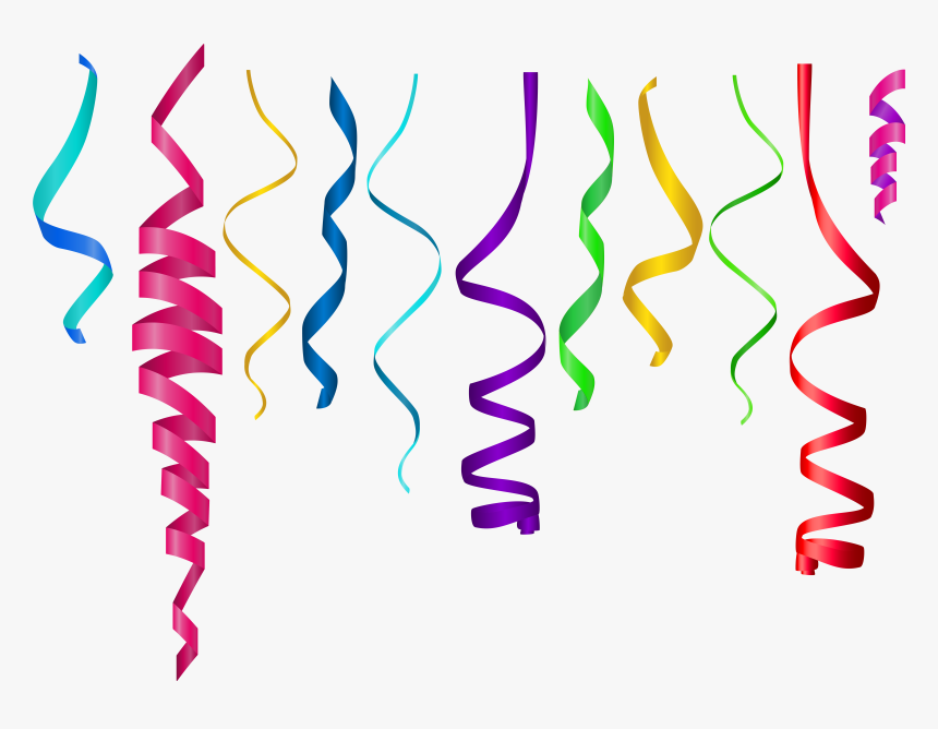 Curly Ribbons Png Transparent - Curly Ribbons Png, Png Download