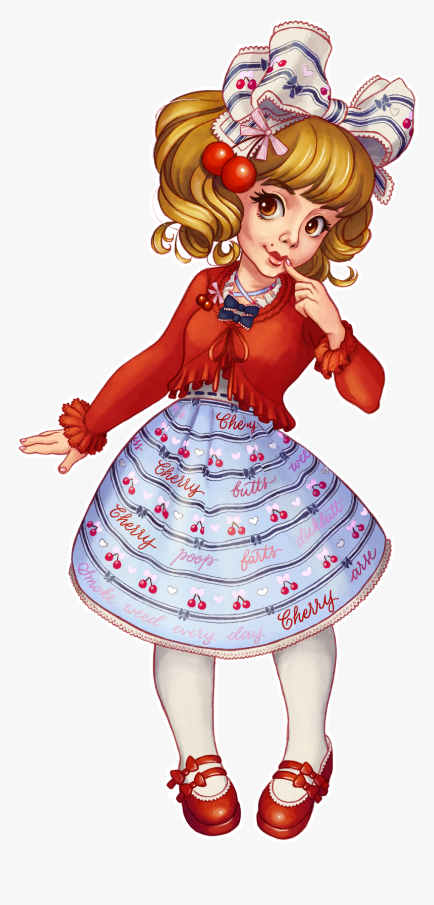 My Friend Ali In One Of Her Lolita Fashion Coordinates, - Cartoon, HD Png Download