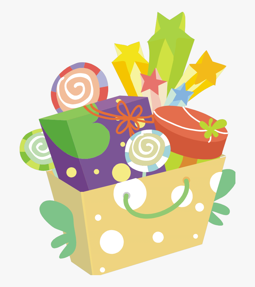 Christmas Gift Baskets Clipart - Gift Basket Clip Art, HD Png Download