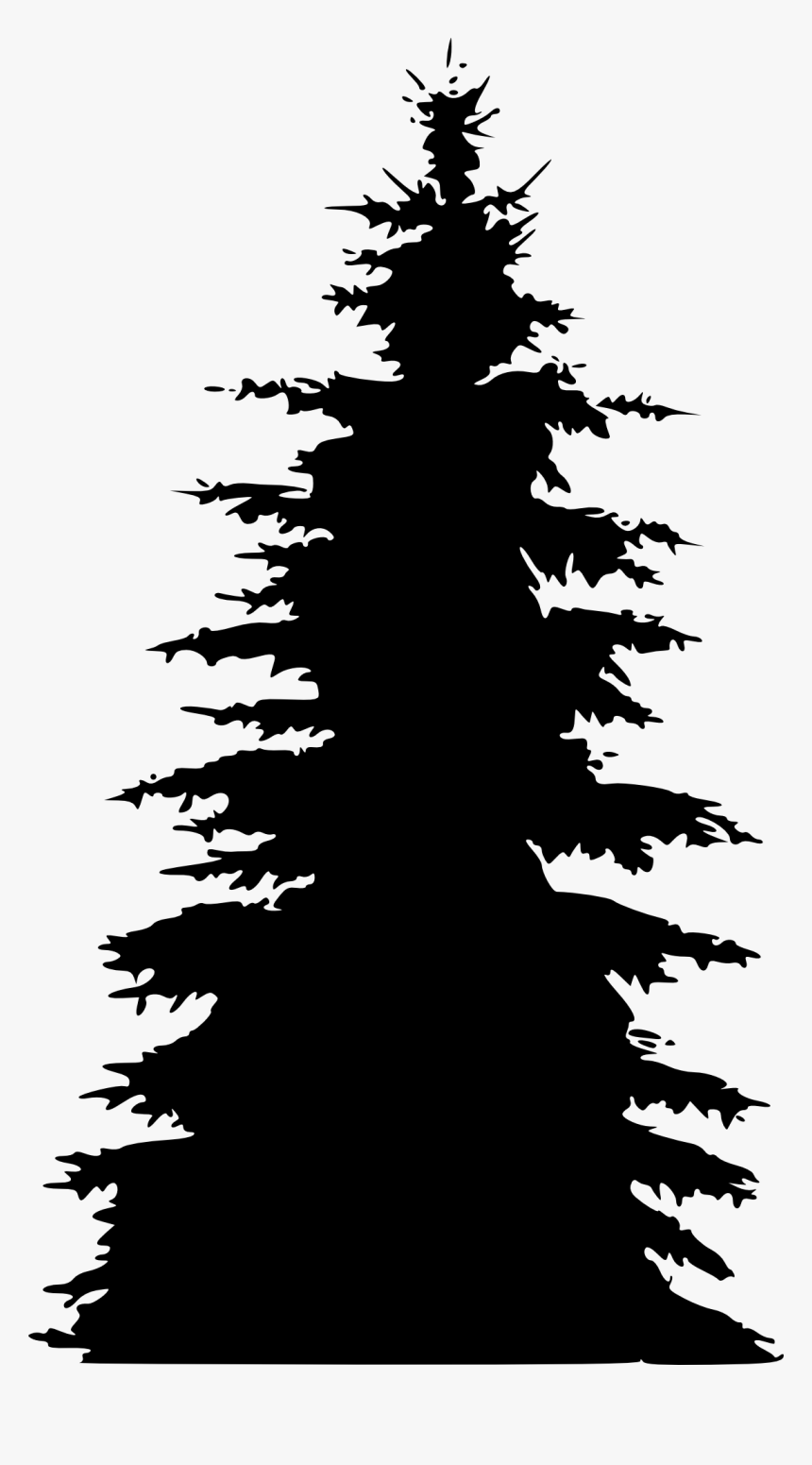 Pine Tree Silhouette, HD Png Download