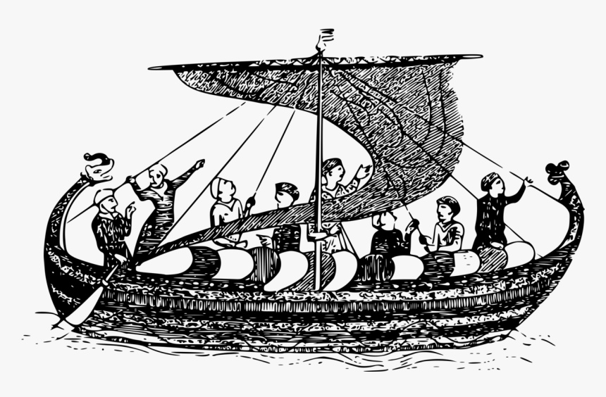 Caravel,monochrome Photography,fluyt - Norsemen Norse Mythology, HD Png Download