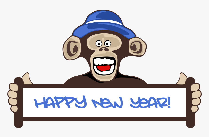 Humor, Feliz Año Nuevo, Mono Fondo De Pantalla Y Fondo - Monkey New Year 2019, HD Png Download
