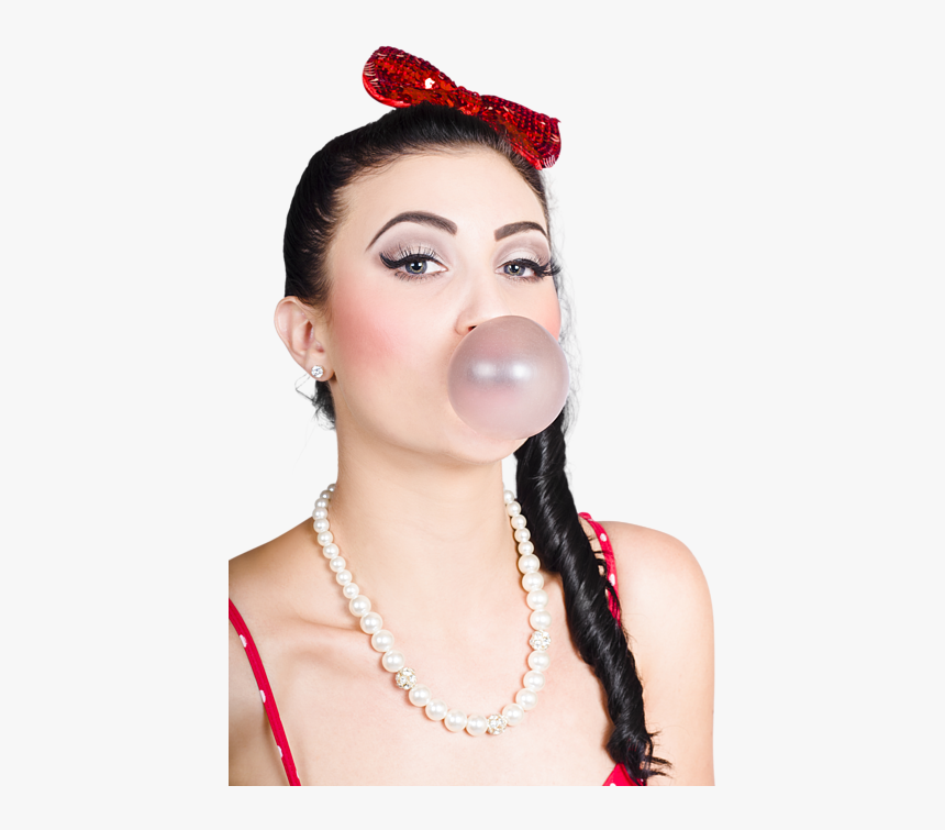 Girl Blowing Bubble Gum, HD Png Download