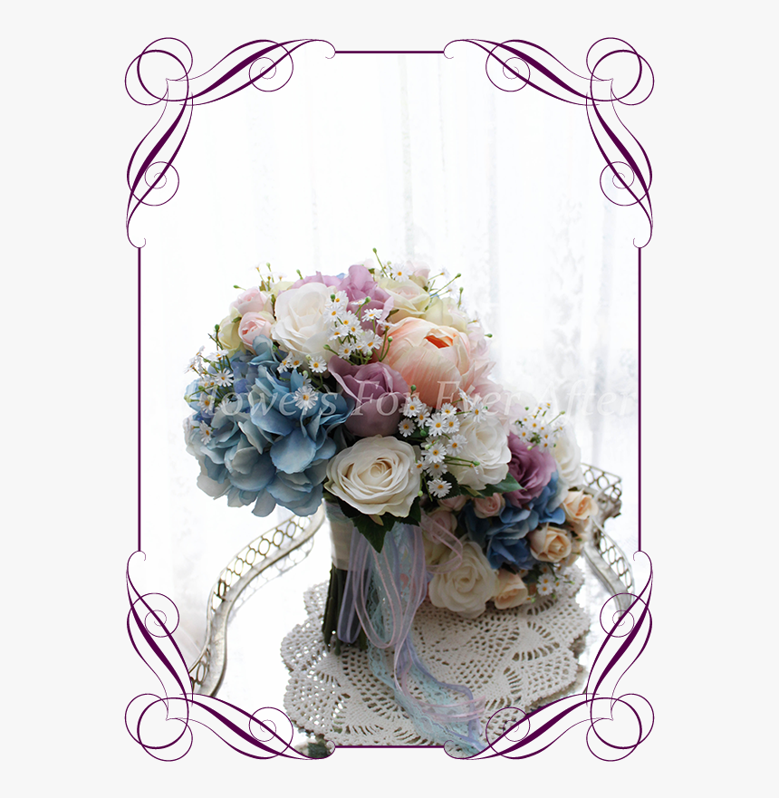 Artificial Bridal Flower Package, Bridal Bouquet, Bridesmaid - Flower Girl Basket Design, HD Png Download