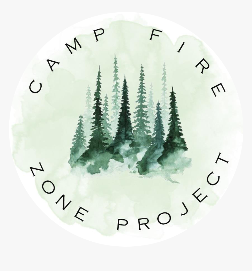 Camp Fire Zone Project - Watercolor Trees, HD Png Download