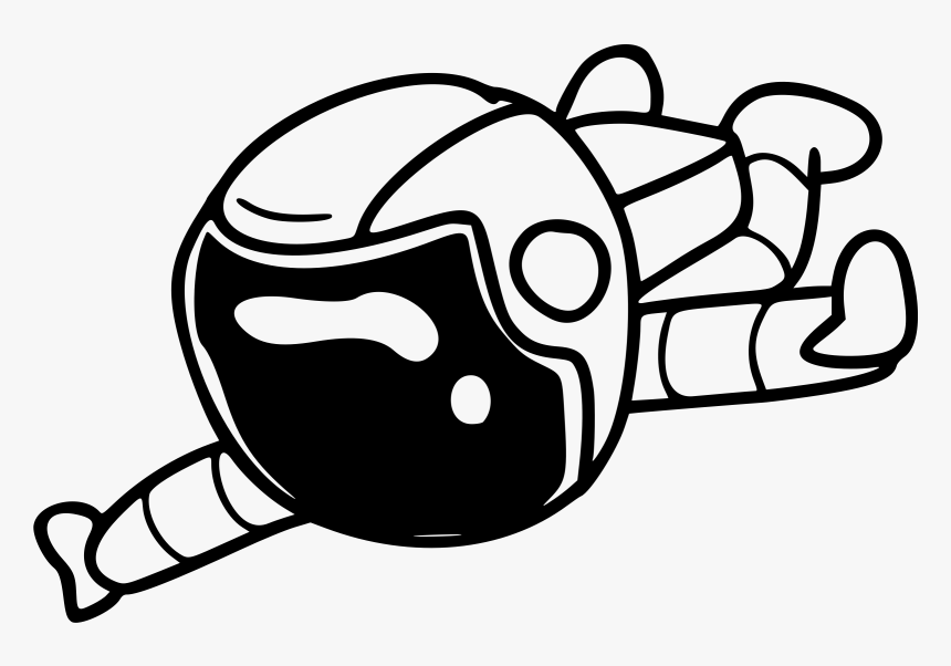 Clipart Spaceman Big Image - Black And White Space Man, HD Png Download ...
